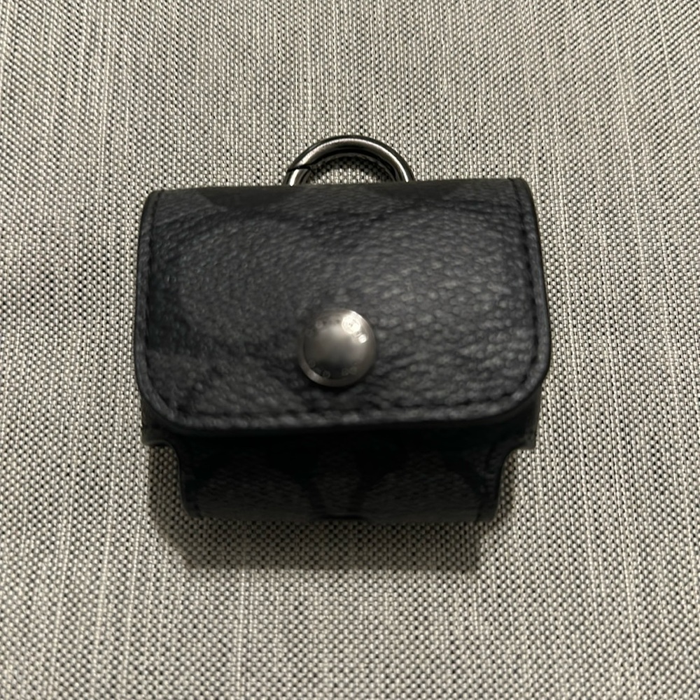 Coach AirPod Pro Case in Charcoal Gray